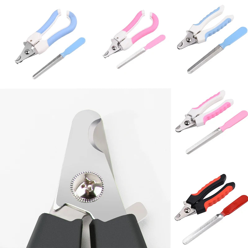 Dog&Cat Pets Nail Clippers and Trimmers with Safety Guard Avoid Over Cutting Nail File Razor Sharp Blade for Large Small Animal