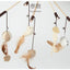 40cm Pet Cat Teaser Toys Feather Linen Wand Cat Catcher Teaser Stick Cat Interactive Toys Wood Rod Mouse Toy with Mini Bell