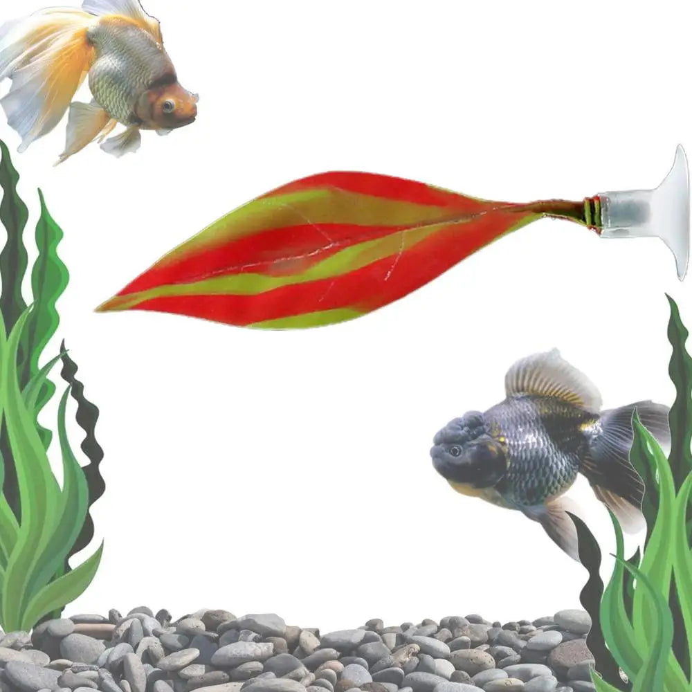 Fake Silicone Betta Fish Leaf Hammock, Pad with Suction Cup, Fish Resting Spot, Bed for Tank