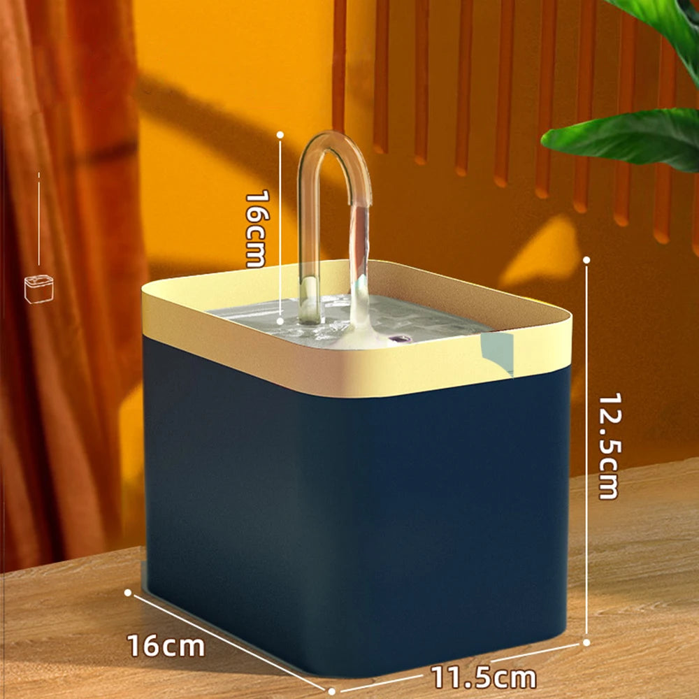 Pet Water Dispenser Auto Filter Electric Mute Cat Drinker 1.5L Recirculate Filtring Drinker for Cat Water Fountain