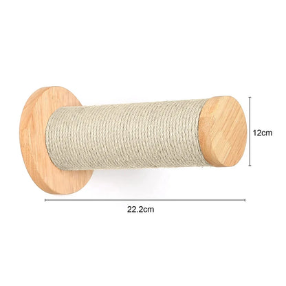 Cat Wall Mounted Furniture Hammock Climbing Shelves Cat Scratching Post Wooden Stairway Shelves Sisal Ladder Cat Climbing Frame