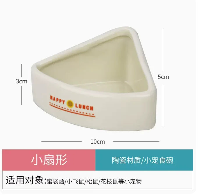 Hamster bowl ceramic chipmunk eating bowl honey squirrel grain bowl hedgehog food bowl food box food bowl feeder