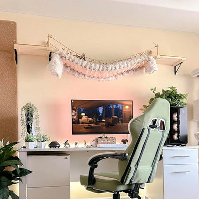 100CM/115CM Cat Bridges Wall Mounted Wooden Climbing Kitty Activity Furniture Shelf for Cat Perch and Rest Indoor Supplies