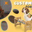 Elevated Dog Bowls Bamboo Tilted Adjustable Dogs Feeder Stand with Stainless Steel Food Bowls for Puppies Cats Pet Accessories