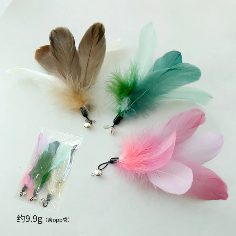 New Handfree Bird/Feather Cat Wand with Bell Powerful Suction Cup Interactive Toys for Cats Kitten Hunting Exercise Pet Products