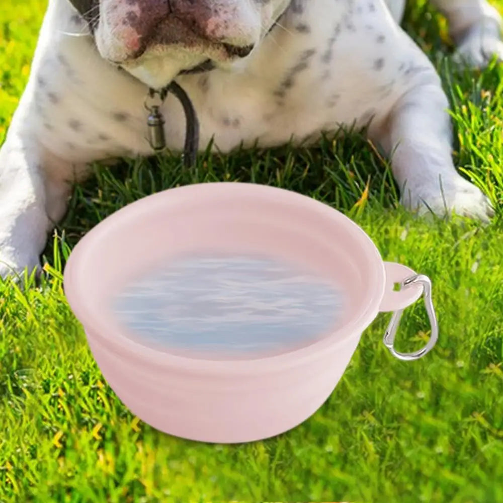 Dog Travel Folding Bowl Foldable Bowls for Cats Dogs Feeding Watering Feeding Dish Pets Drinking Cup Outdoor Puppy Water Bag