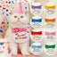 Lightweight Polyester Pet Cat Collars Birthday Decorate Puppy Chihuahua Saliva Necklace Cap Lace Up Adjustable Kitten Bandana