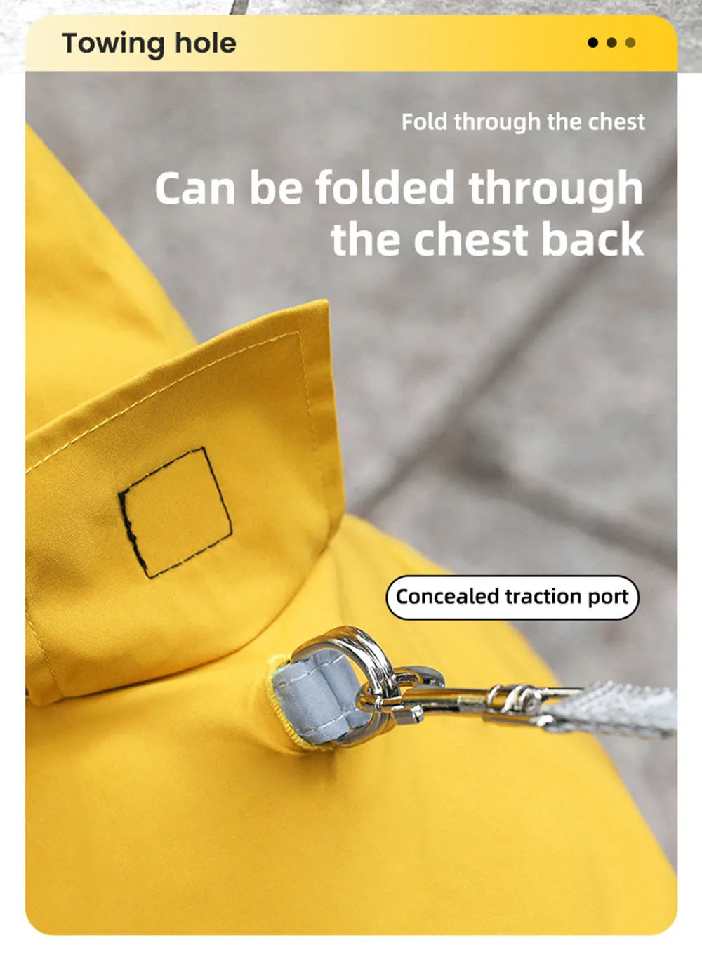 Puppy Raincoat Water-resistant Dog Overalls Raincoat Waterproof Dog Clothes Reflective Small Dogs Rain Jumpsuit Pet Accessories