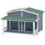 Outdoor Dog House with Balcony Four Seasons Universal Large Space Rainproof Sunproof Detachable Pet Villa Suitable