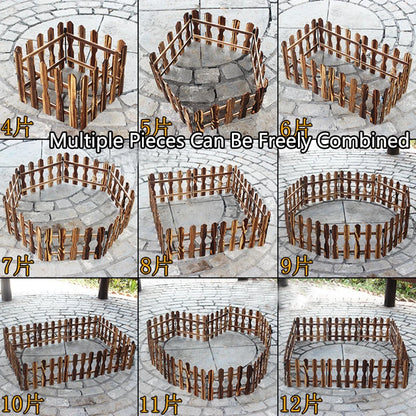 Wooden Fencing Barrier DIY Mini Landscape Crawling Small Pet Turtle Fence Balcony Landscape Barrier Accessory Indoor Courtyard