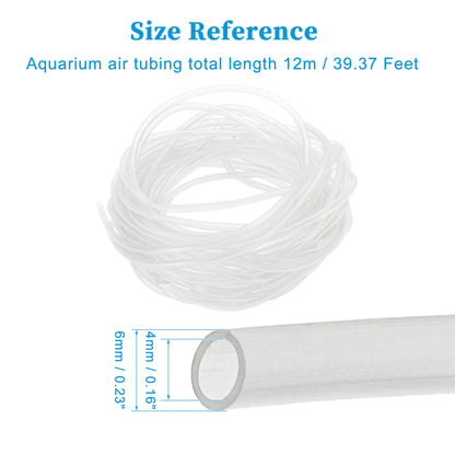 UXCELL 2m 2.5m 12m Aquarium Airline Tubing Standard Aquarium Transparent Hose Pipe 4mm Silicone Tube for Fish Tank Air Pump