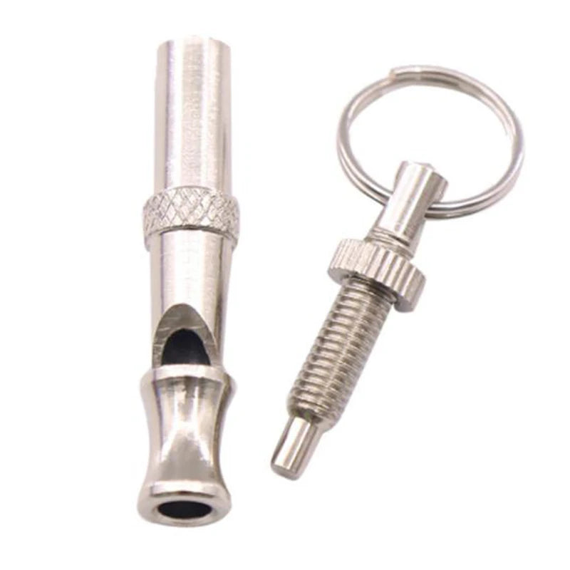 Puppy Pet Dog Whistle Two-tone Ultrasonic Flute Stop Barking Ultrasonic Sound Repeller Cat Dog Training Equipment Keychain