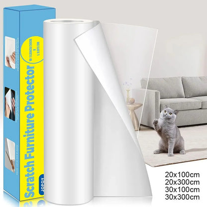 1 Roll Anti Cat Scratch Furniture Protector Tape Self-Adhesive PVC Transparent Tape Couch Guard Pads Stickers for Couch Sofa