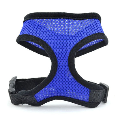 Adjustable Soft Dog Harness Nylon Breathable Mesh Walk Out Harness Vest Collar for Pets Small Medium Large Dog Chest Strap Leash