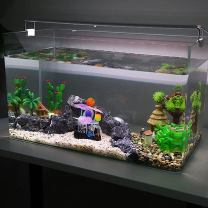 UXCELL Luminous Mushroom Plants Glowing Coral Plastic Artificial Aquarium Fluorescence Deco Ornament Fish Tank Accessories