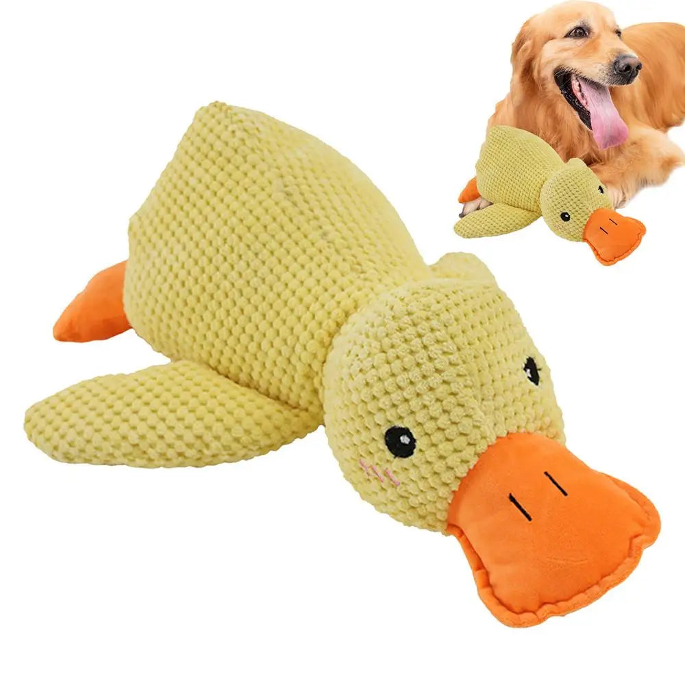 Pet Plush Toy Calming Duck Plush Toy Calming Duck Dog Toy Pet Teeth Cleaning Chew Pillow Toy Puppy Plush Pillow Toy Pet Supplies