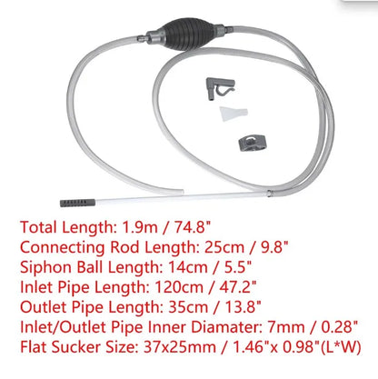 UXCELL Aquarium Water Change Kit Fish Tank Siphon Long Hose Parts Vacuum Cleaner Water Pump Gravel Filter Tools Accessories Set