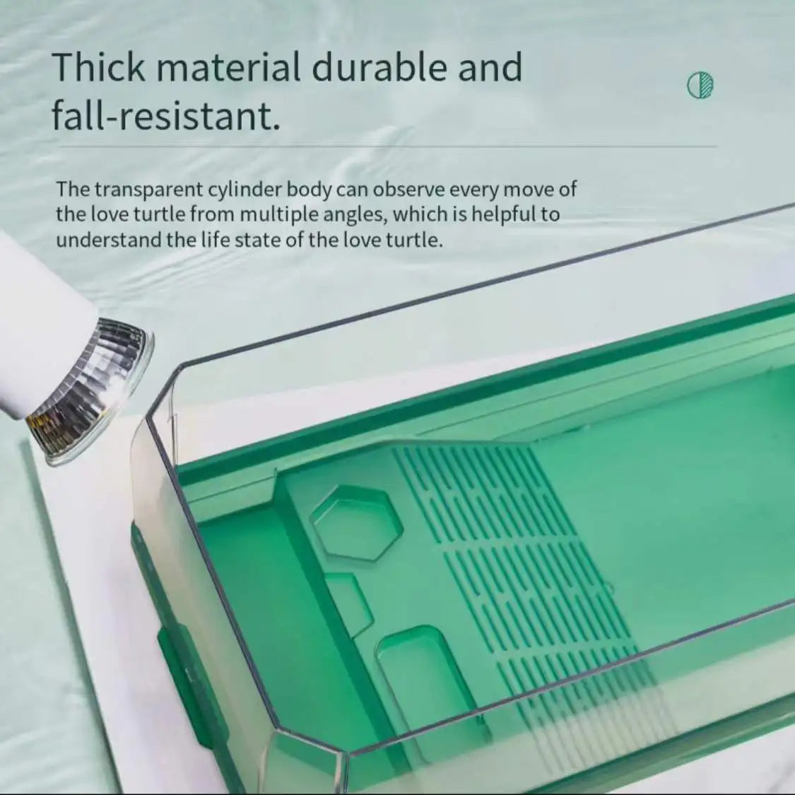 Aquarium turtle tank lazy person water-free breeding box with drying platform ecological turtle tank aquarium accessories 220V