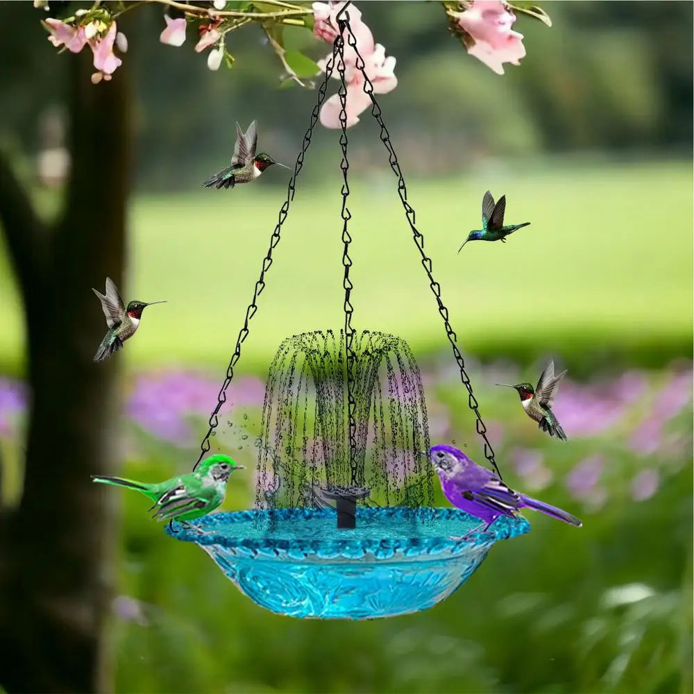 Bird Bath With Fountain Water Fountains Solar Powered Hummingbird Bath Bowl Outdoor Birdbath Bird Feeder Bird Baths For Garden