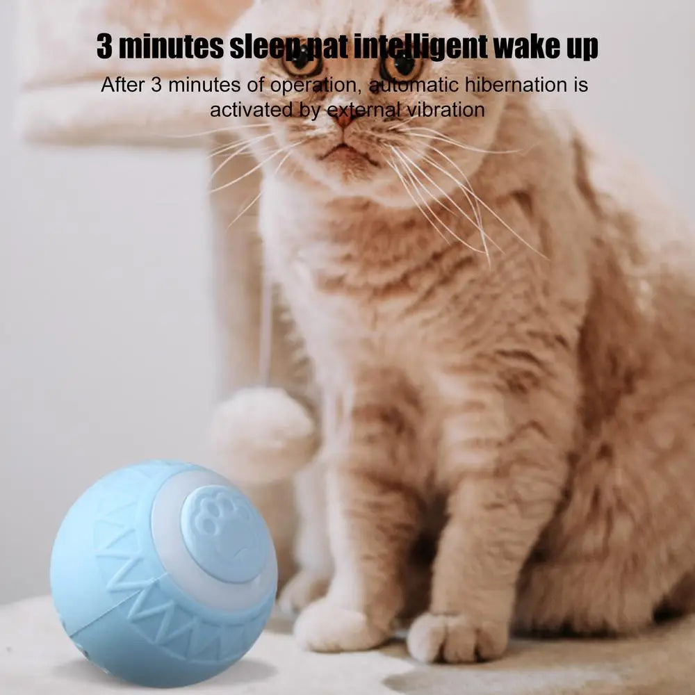 Cat Interactive Ball Intelligent Sensing Rolling Ball Toys Automatic Rolling Magic Ball Toy Rotating Ball Cat Game Accessories
