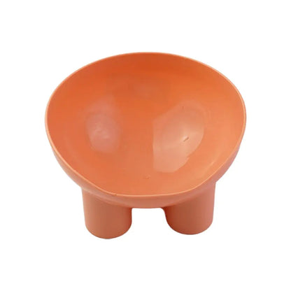 Pet Supplies Macaron Color Elephant Leg Bowl Neck Protection Oblique Mouth Cat Bowl Anti-tip Plastic Pet Bowl High-legged Cat Bo