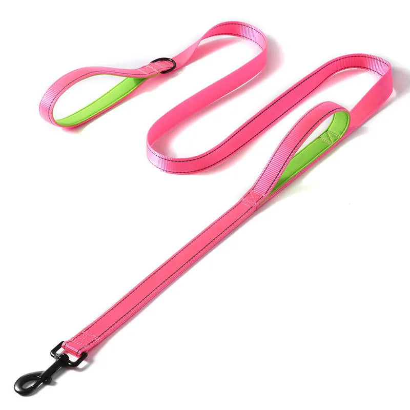 6FT Heavy Duty Dog Leash for Large Medium Dogs, Reflective Double Handle Dog Leash Lead for Traffic Control Husky Pet Accessorie