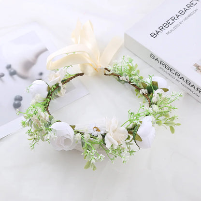 Adjustable Elegant Dog Wedding Flower Collar for Medium Large Dogs Cats, Pet Wedding Photo Props Costume Accessories
