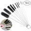 10pcs/set Aquarium Tube Pipe Cleaning Brush Stainless Steel Water Filter Air Tube Flexible Single End Hose Aquarium Accessories