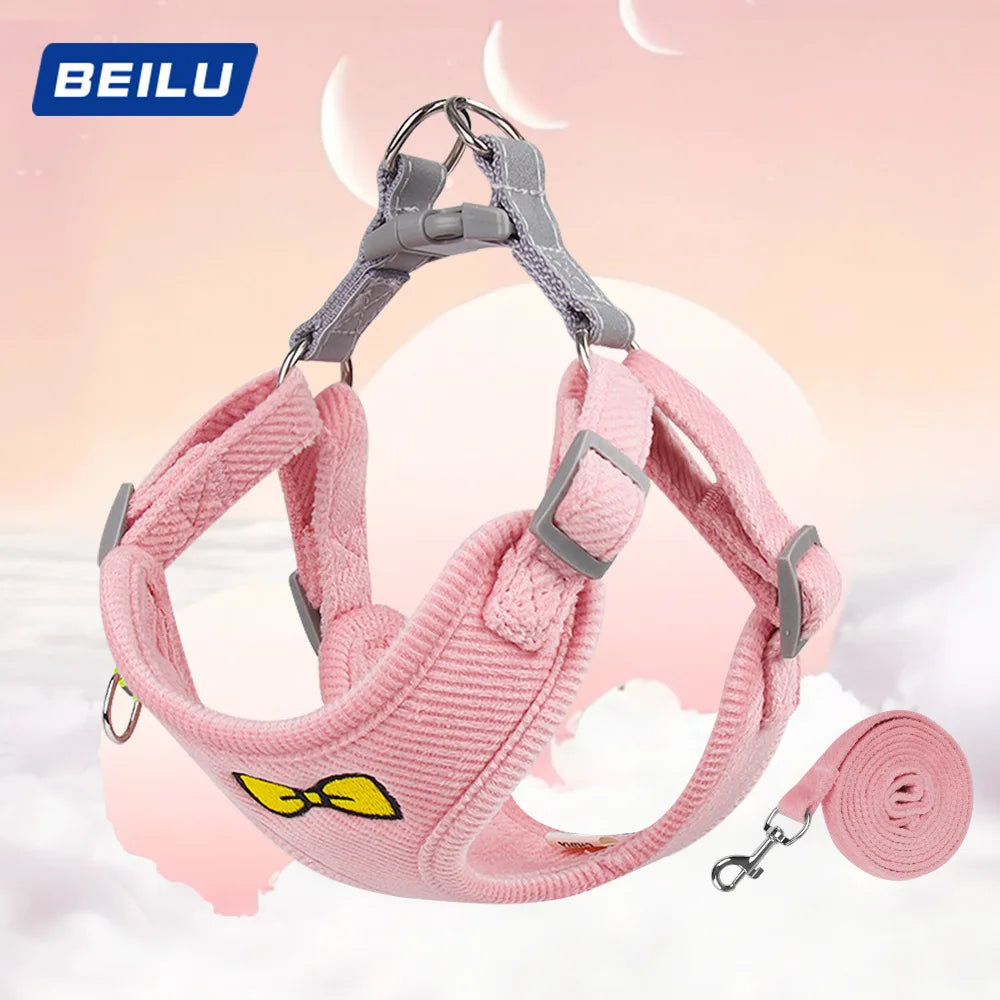 New breathable pet chest harness vest style reflective dog leash pet leash