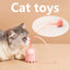 1 Set of Electric Cat Teasing Stick Intelligent Tail Wagging Cat Toy, Silicone Tail Automatic Rotating Cat Toy