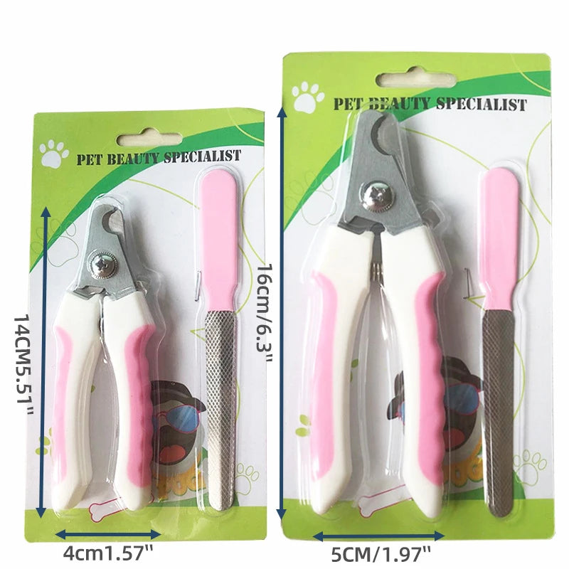 Dog&Cat Pets Nail Clippers and Trimmers with Safety Guard Avoid Over Cutting Nail File Razor Sharp Blade for Large Small Animal