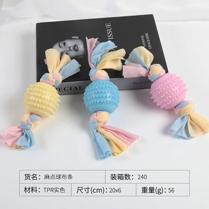 Dog Rope Toy Dog Toys Bite Teeth Resistant Pet Cotton Rope Toy Ball Puppy Golden Retriever Teddy Training Dog Bite Ball Supplies