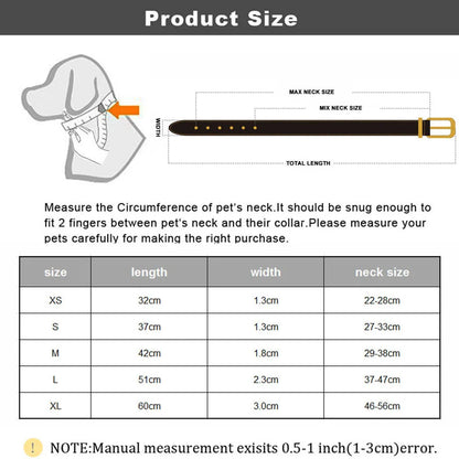 Double-layered Ultra Soft Neoprene Padded Dog Collar Heavy Duty Dog Leather Collar with Durable Metal Buckle Pet Training Collar