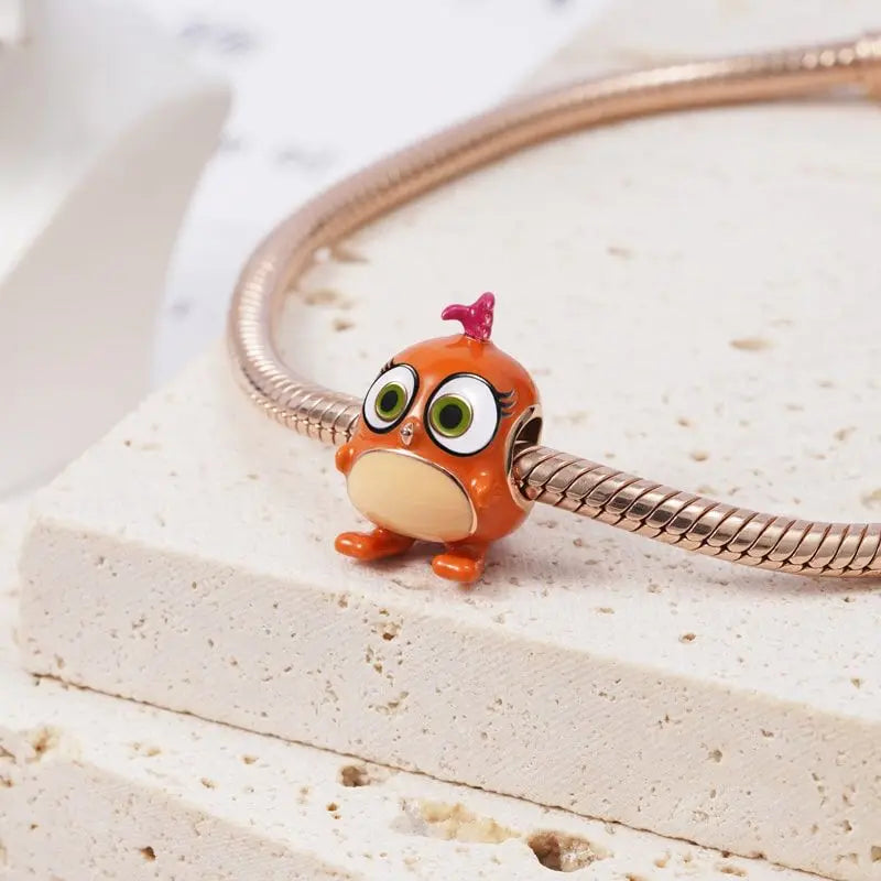 New 925 Silvering Disney Cute Bird Tiger Duck Dog Rabbit Salamander Charm Bead fit Original Bracelet Trinket DIY Women Jewelry