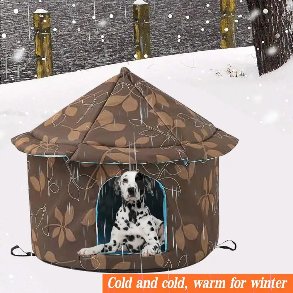 Cat House Dog Nest Waterproof Outdoor Winter Warm Pet Cave Insulated Outside Cat House Home Foldable and Washable Pet House