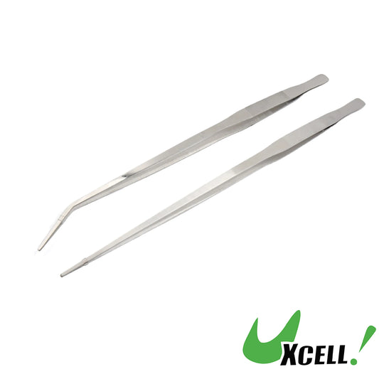 UXCELL 27-48cm Aquarium Curved Straight Tweezers Water Grass Clip Fish Tank Aquatic Plants Cleaner Tools Reptile Feeding Tongs