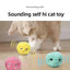 Interactive Ball Smart Cat Toys Plush Electric Catnip Training Toy Kitten Touch Sounding Pet Product Squeak Toy Ball