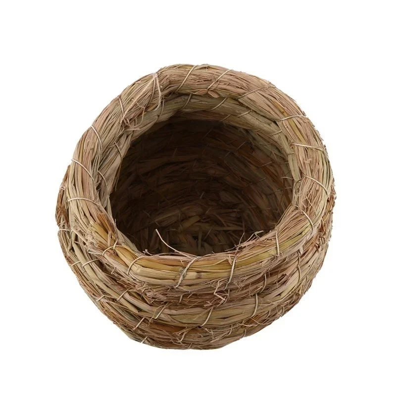 Hanging Hummingbird Bird House Bird's Nest in Straw Garden Nest Woven House Hut Straw Bird Birdhouse House Handwoven