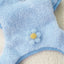 Soft Flannel Pet Dog Clothes Light Blue Solid Flower Winter Overalls for Cats New Year Cosplay Chihuahua Coat Kitten Sweatshirts