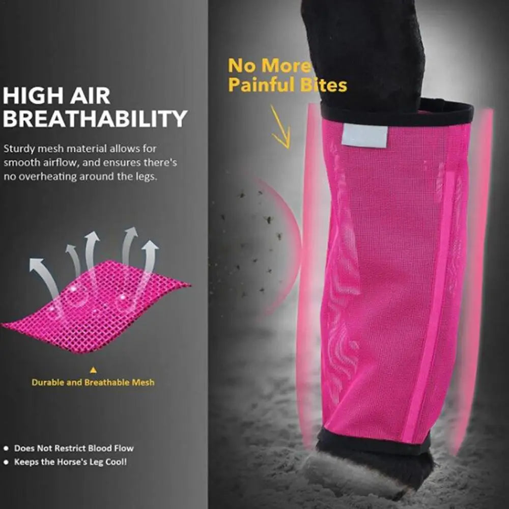 Fly Boots For Horses 4 PCS Fly Boots Reusable For Horses Fly Boots Durable Fly Boots Horses Minimizes Leg Fatigue Reduces Relife