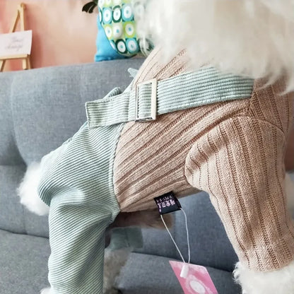 Spring and Autumn New Pet Dog Rompers Small Dog Four-legged Clothes Sweater Pet Puppy Fluffy Skirt Cute Jumpsuit for Dogs