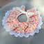 Puppy Cat Scarf  for Cats, Hairless Cat Lace Bibs with Pearl Bows Neck Strap, Pet Costume Accessories Plaid Dots Floral Pattern