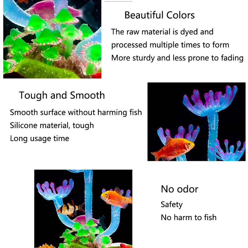 Artificial Underwater Coral  Aquarium Fish Tank Simulation Decoration Aquarium Backgrounds Plants Water Grass Accessories Home