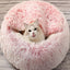 Soft Plush Pet Bed with Cover Round Cat Bed Pet Mattress Warm Cat Dog 2 in 1 Sleeping Nest Cave for Small Dogs