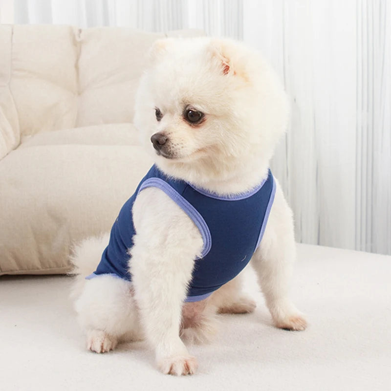 Summer Cotton Puppy Dog Vest Shirt Letter Print Pet Clothes for Small Dogs Chihuahua Pinscher Yorkshire Shirts mascotas Clothing