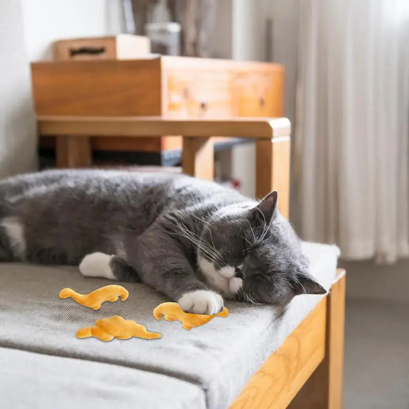 Cute Animal Shape Catnip Cats Toy Kitten Dinosaur Teeth Chewing Biting Plush Toys Cat Plush For Pet Cat Accessories