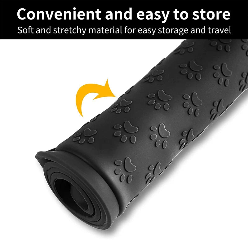 Silicone Pet Placemat for Dog and Cat, Mat for Prevent Food and Water Overflow  Easy Clean Suitable for Small Medium and Big Pet