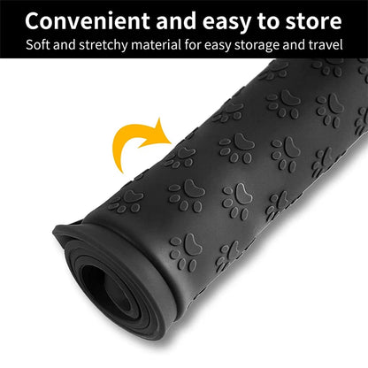 Silicone Pet Placemat for Dog and Cat, Mat for Prevent Food and Water Overflow  Easy Clean Suitable for Small Medium and Big Pet
