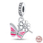 Fit Pandora 925 Original Bracelet 925 Silver Plate Flower Bird Series Charms Beads For Women Fashion DIY Jewelry Gifts Making