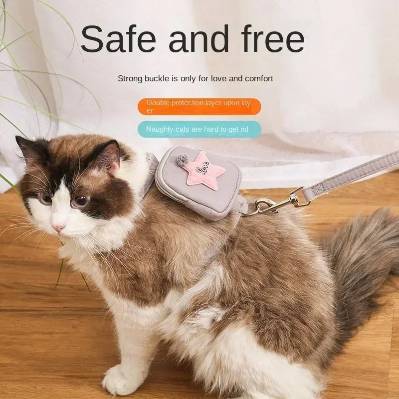 Dog Harness No Pull Leash Cats Collar Set Pet Accessories Double Strap for Dogs Choker Small Suit Accessories Collars Pet